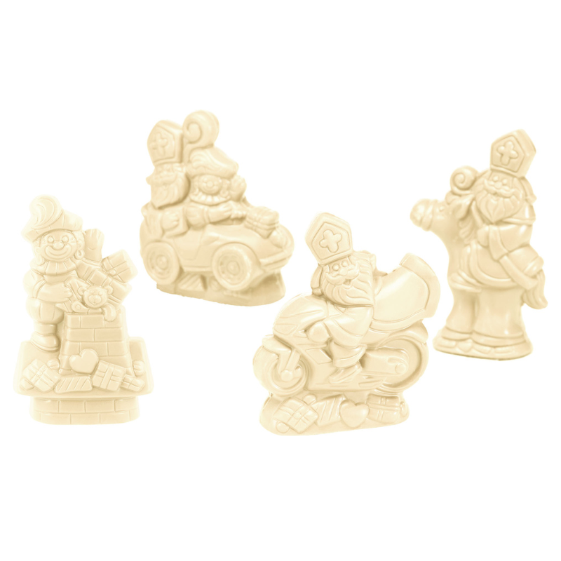 Sinterklaasfiguren Witte Chocolade 250 g